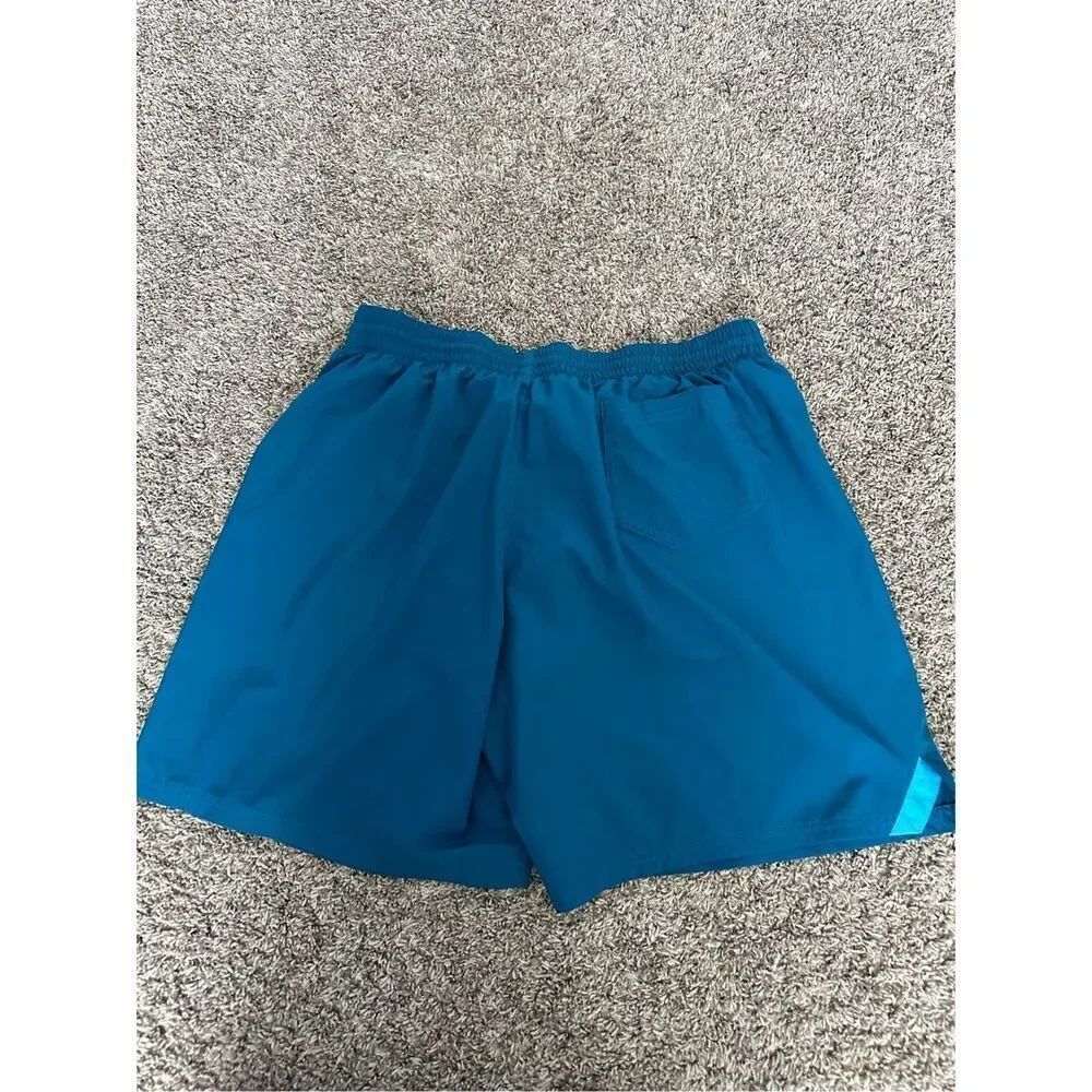 nike men’s swim trunks swim shorts blue lined men’s size XL - Picture 4 of 9